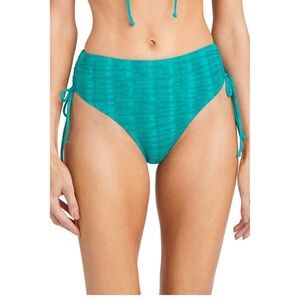 NWT Robin Piccone Sahara High-Waist Bottoms Aqua‎ Teal Medium